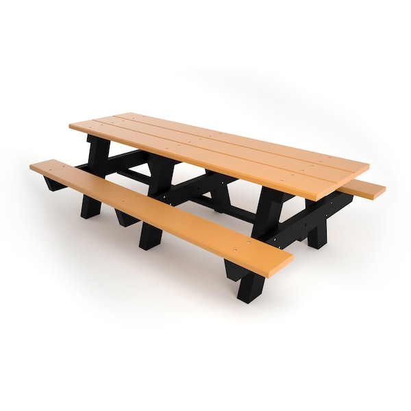 Cedar 8' A-Frame Table with Black Frame